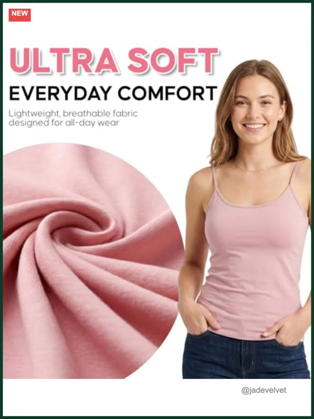 4-Pack Women's Camisole Tank Tops Adjustable Spaghetti Straps